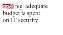 77% feel adequatre budget is spent on IT security